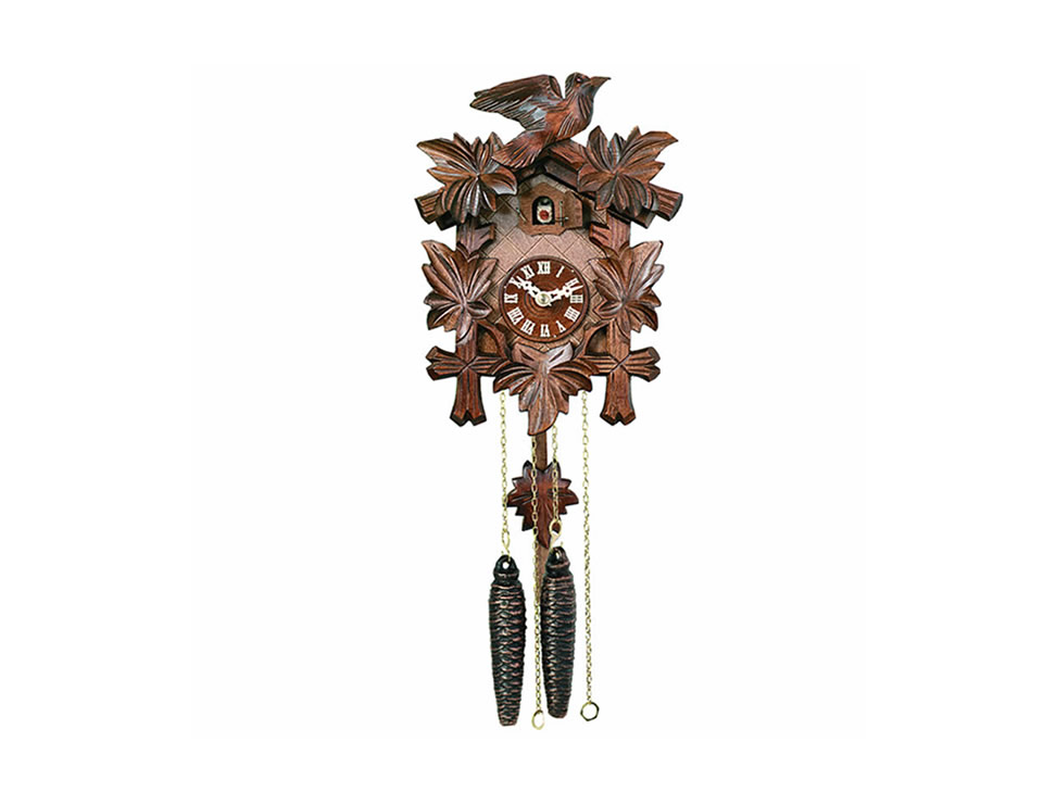 Reloj de Pared Cucú Clásico Café Cinco Hojas Reloj de Pared Cucú Clásico Café Cinco Hojas